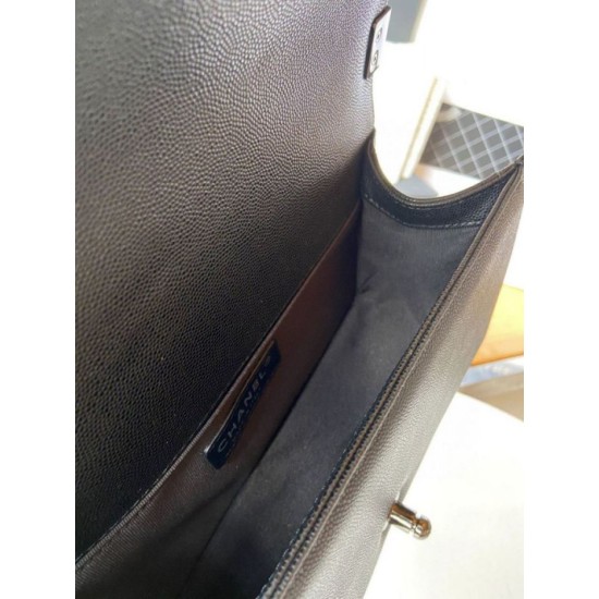 Replica Chanel Boy Flap Bag  A67086 Grained Calfskin Black Hardware Clone 