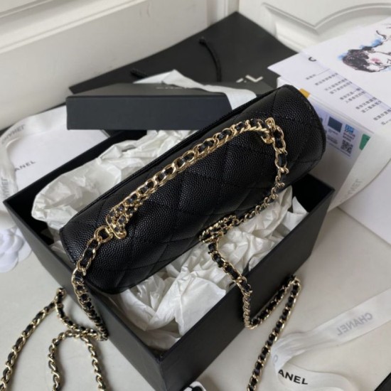 Replica Chanel Dark Horse Kelly Long Handle Bag AP3238 Black Clone