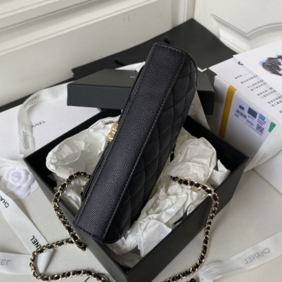 Replica Chanel Dark Horse Kelly Long Handle Bag AP3238 Black Clone