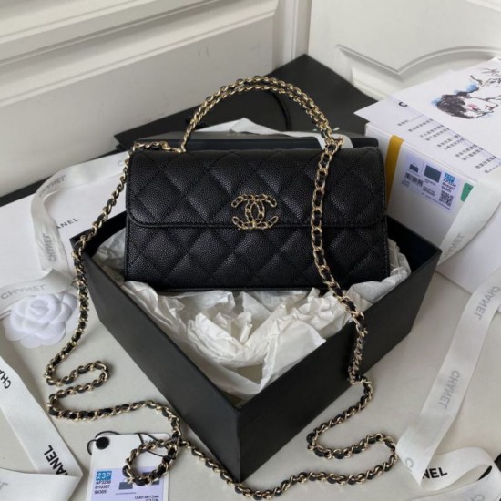 Replica Chanel Dark Horse Kelly Long Handle Bag AP3238 Black Clone