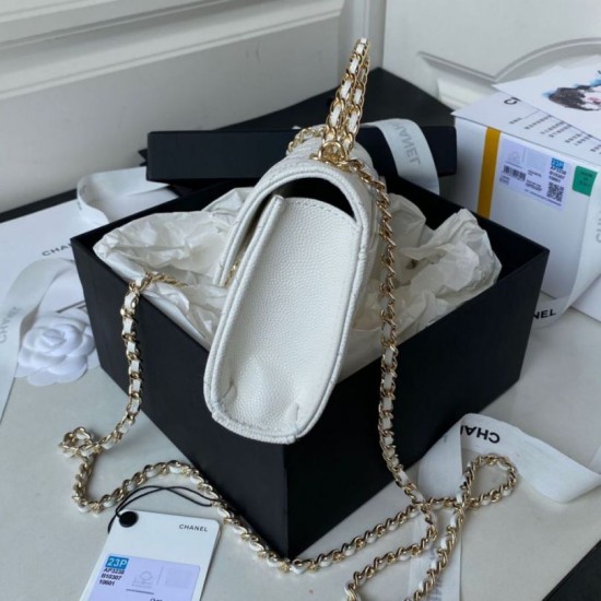 Replica Chanel Dark Horse Kelly Long Handle Bag AP3238 White Clone