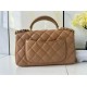 Replica Chanel 25SS Mini Flap Vintage Bag With Top Handle AS2431 Apricot Clone