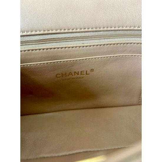 Replica Chanel 25SS Mini Flap Vintage Bag With Top Handle AS2431 Apricot Clone