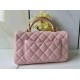 Replica Chanel 25SS Mini Flap Vintage Bag With Top Handle AS2431 Pink Clone