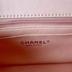Replica Chanel 25SS Mini Flap Vintage Bag With Top Handle AS2431 Pink Clone
