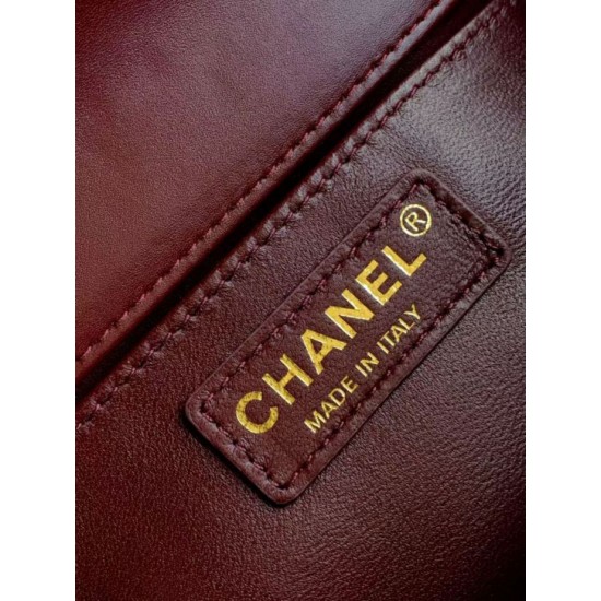 Replica Chanel 25A Mini / Small Flap Bag with Gold Charm Chain AS2649 AS2615 Burgundy Clone