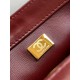 Replica Chanel 25A Mini / Small Flap Bag with Gold Charm Chain AS2649 AS2615 Burgundy Clone