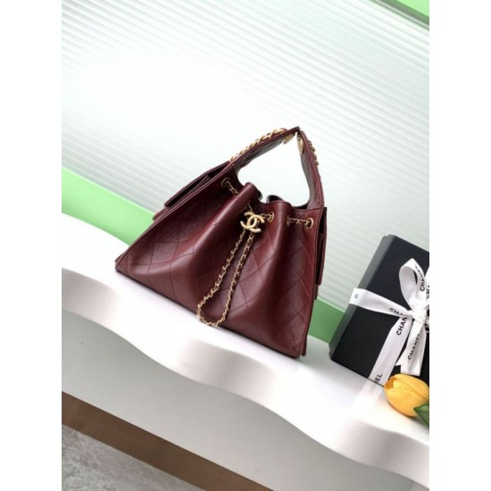 Replica Chanel 25C Large/Small Bucket Bag in Grained Calfskin AS5311 AS5293 Burgundy Clone Replica Chanel 25C Large/Small Bucket Bag in Grained Calfskin AS5311 AS5293 Burgundy Clone