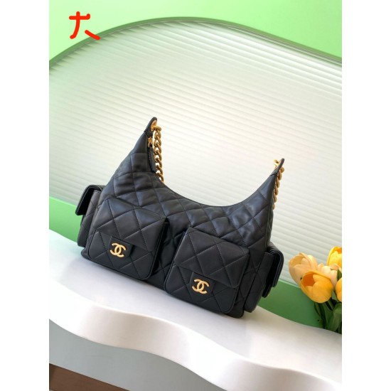 Replica Chanel 25C Large/Maxi Hobo Bag Metallic AS5339 AS5302 Black Clone