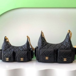 Replica Chanel 25C Large/Maxi Hobo Bag Metallic AS5339 AS5302 Black Clone