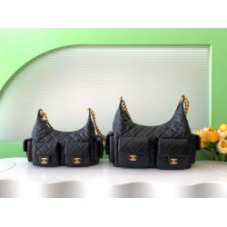Replica Chanel 25C Large/Maxi Hobo Bag Metallic AS5339 AS5302 Black Clone