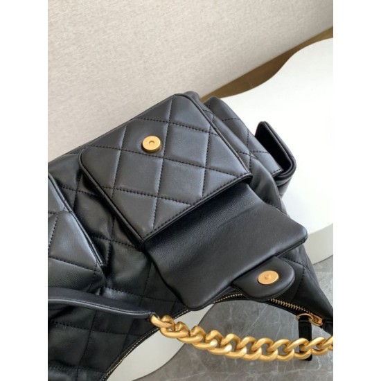 Replica Chanel 25C Large/Maxi Hobo Bag Metallic AS5339 AS5302 Black Clone