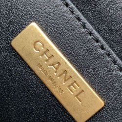 Replica Chanel 25P Mini Flap Bag With Top Handle AS5354 Black Clone