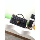 Replica Chanel 25P Mini Flap Bag With Top Handle AS5354 Black Clone