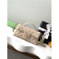 Replica Chanel 25P Mini Flap Bag With Top Handle AS5354 Pink Clone