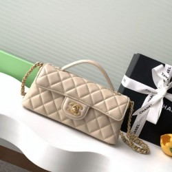 Replica Chanel 25P Mini Flap Bag With Top Handle AS5354 Pink Clone