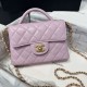 Replica Chanel 25P Small Flap Bag With Top Handle AS5355 Pink Clone