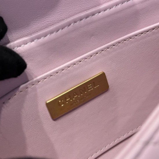 Replica Chanel 25P Small Flap Bag With Top Handle AS5355 Pink Clone