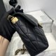 Replica Chanel 25P Flap Bag With Top Handle AS5356 Black Clone