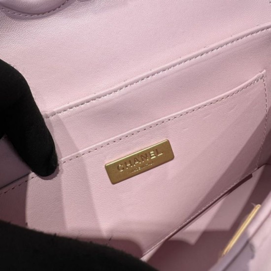 Replica Chanel 25P Flap Bag With Top Handle AS5356 Pink Clone