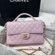 Replica Chanel 25P Flap Bag With Top Handle AS5356 Pink Clone