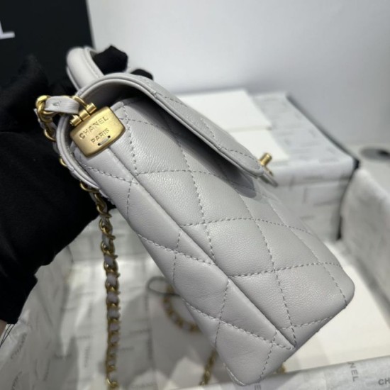 Replica Chanel 25P Flap Bag With Top Handle AS5356 Beige Clone