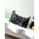 Replica Chanel 25S Hobo Handbag AS5528 Gold-Tone Metal Black Clone