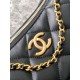 Replica Chanel 25S Hobo Handbag AS5528 Gold-Tone Metal Black Clone