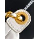 Replica Chanel 25S Hobo Handbag AS5528 Gold-Tone Metal White Clone