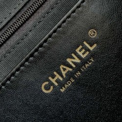 Replica Chanel 25B Clover Series Vintage Backpack AS5715 Grained Calfskin Black Clone