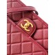Replica Chanel 25B Clover Series Vintage Backpack AS5715 Grained Calfskin Red Clone