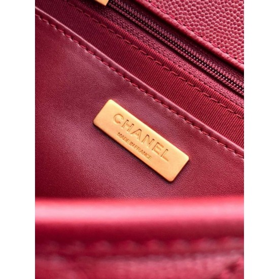 Replica Chanel 25B Clover Series Vintage Backpack AS5715 Grained Calfskin Red Clone