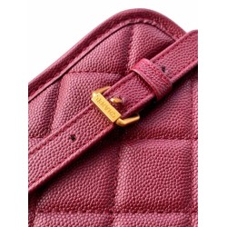 Replica Chanel 25B Clover Series Vintage Backpack AS5715 Grained Calfskin Red Clone