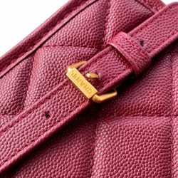 Replica Chanel 25B Clover Series Vintage Backpack AS5715 Grained Calfskin Red Clone