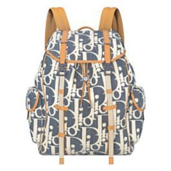 Replica Dior Hit the Road Backpack Dior Oblique denim jacquard Blue Clone Replica Dior Hit the Road Backpack Dior Oblique denim jacquard Blue Clone