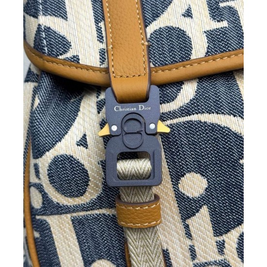 Replica Dior Hit the Road Backpack Dior Oblique denim jacquard Blue Clone Replica Dior Hit the Road Backpack Dior Oblique denim jacquard Blue Clone