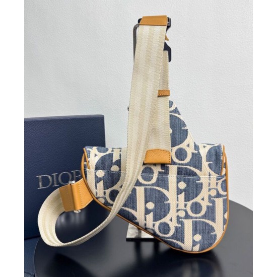 Replica Dior Saddle Bag Dior Oblique denim jacquard Blue Clone Replica Dior Saddle Bag Dior Oblique denim jacquard Blue Clone