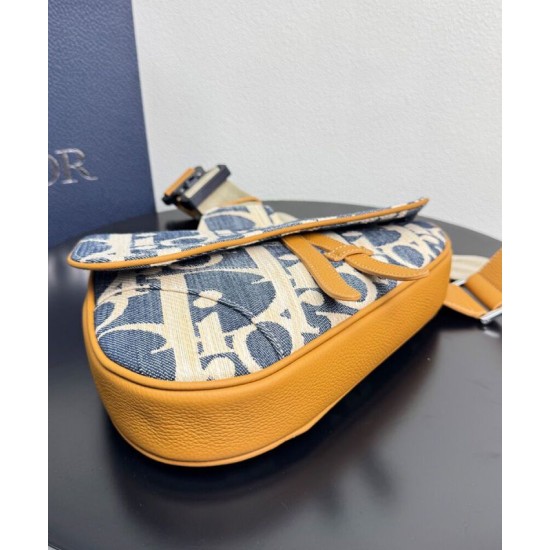 Replica Dior Saddle Bag Dior Oblique denim jacquard Blue Clone Replica Dior Saddle Bag Dior Oblique denim jacquard Blue Clone