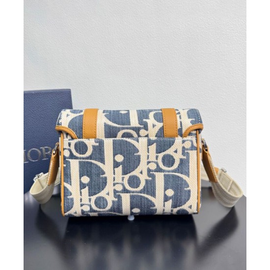 Replica Dior Hit The Road flap Messenger Bag Dior Oblique denim jacquard Blue Clone Replica Dior Hit The Road flap Messenger Bag Dior Oblique denim jacquard Blue Clone