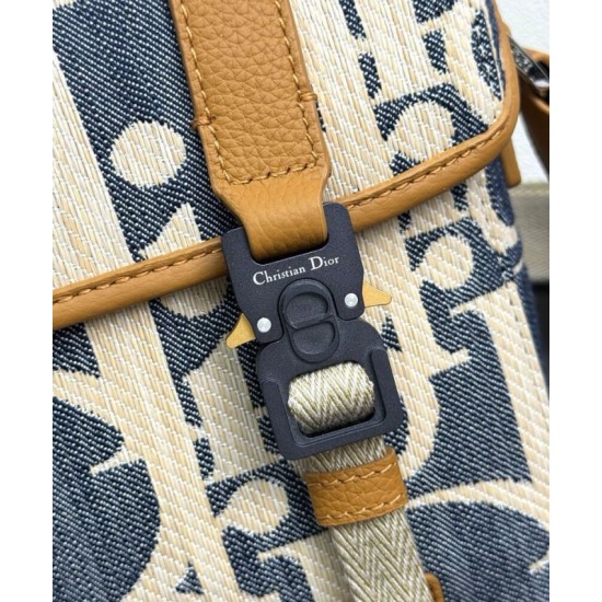 Replica Dior Hit The Road flap Messenger Bag Dior Oblique denim jacquard Blue Clone Replica Dior Hit The Road flap Messenger Bag Dior Oblique denim jacquard Blue Clone