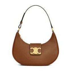 Replica Celine Ava Triomphe Half Moon Shoulder Bag Coffee Clone
