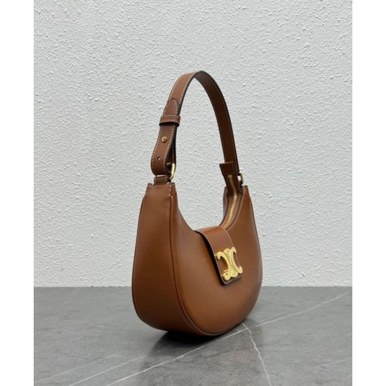 Replica Celine Ava Triomphe Half Moon Shoulder Bag Coffee Clone Replica Celine Ava Triomphe Half Moon Shoulder Bag Coffee Clone
