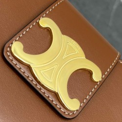 Replica Celine Ava Triomphe Half Moon Shoulder Bag Coffee Clone