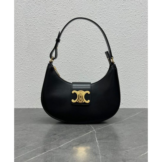 Replica Celine Ava Triomphe Half Moon Shoulder Bag Black Clone Replica Celine Ava Triomphe Half Moon Shoulder Bag Black Clone