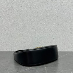 Replica Celine Ava Triomphe Half Moon Shoulder Bag Black Clone