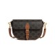 Replica Celine Folcd Shoulder Bag Dark Coffee Clone