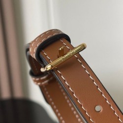 Replica Celine Folcd Shoulder Bag Dark Coffee Clone