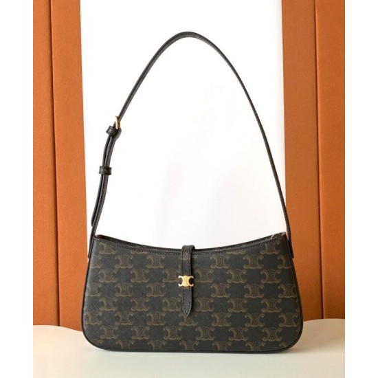 Replica Celine Tina Shoulder Bag Dark Coffee Clone