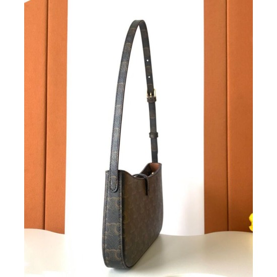 Replica Celine Tina Shoulder Bag Dark Coffee Clone
