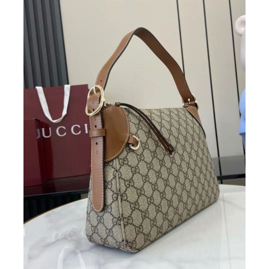 Replica Gucci GG Emblem series medium shoulder bag 815216 Brown Clone Replica Gucci GG Emblem series medium shoulder bag 815216 Brown Clone